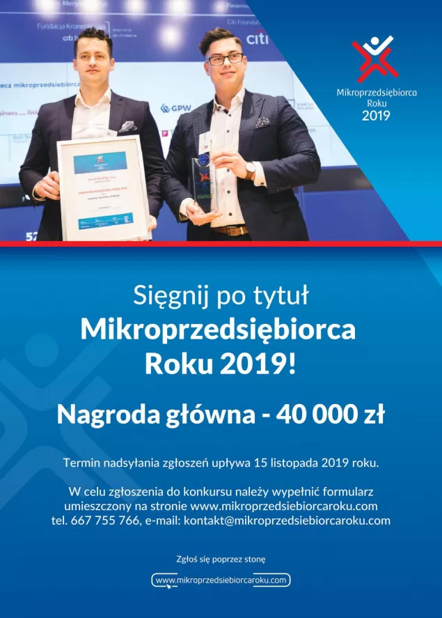 Konkurs Mikroprzedsiębiorca Roku 2019