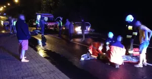 Wypadek w Hałcnowie - 12.09.2017
