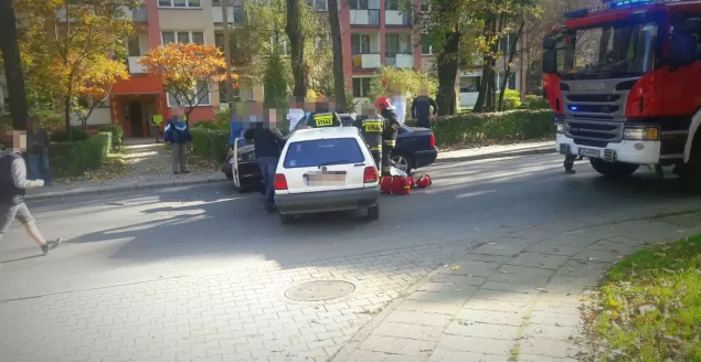 Zderzenie osobówek na ul. Jesionowej - 17.10.2017
