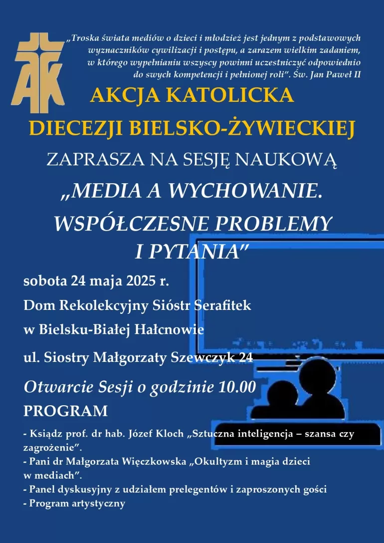 2025.05.24 Sesja naukowa Media a wychowanie plakat page 0001