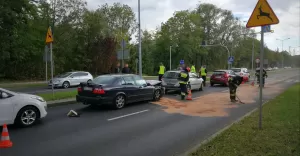 Zderzenie czterech samochodów na ul. Partyzantów -