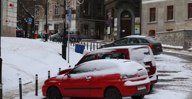 zima, śnieg, odśnieżanie, wzgórze