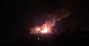 Groźny pożar stodoły przy ulicy Łuczników