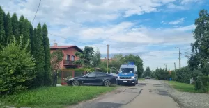 Moment zatrzymania pijanego kierowcy (Bielsko-Biała, Lipnik) - 8.08.2022