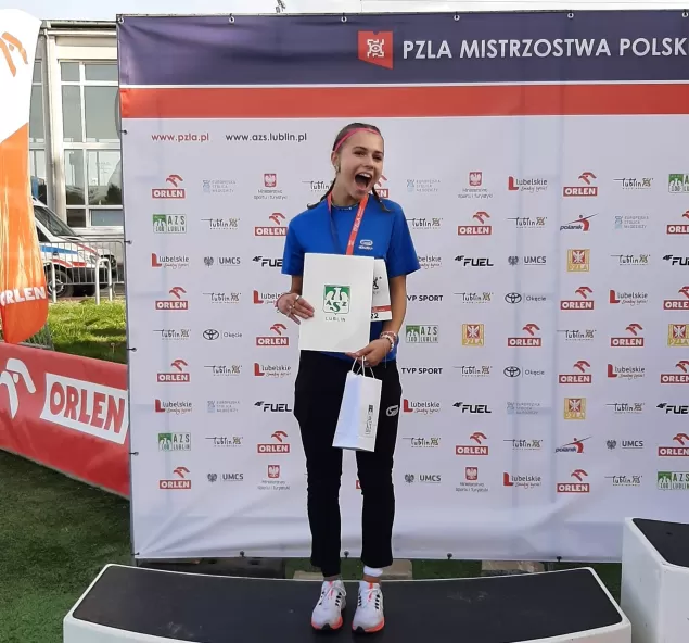 Wiktoria BISKUP - srebrna medalistka MPU16 na 100m - 24-25.09.22 Lublin