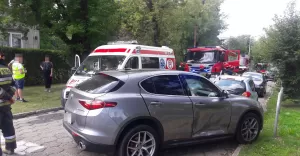 Zderzenie na rogu Akademii Umiejętności i Tuwima