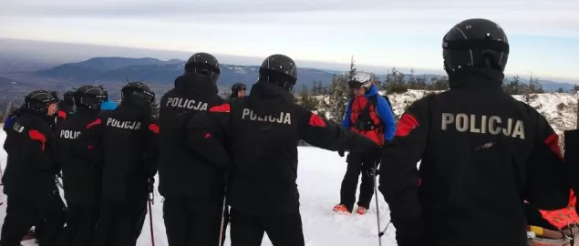 policja, narty