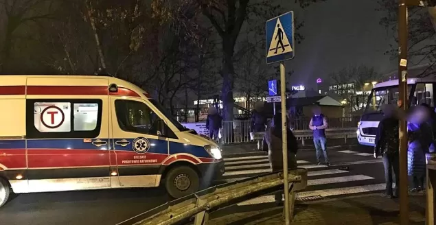 Potrącenie przy Wałowej - 22.11.2018