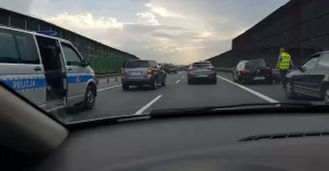 Zderzenie kilku samochodów na S-52