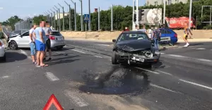 Zderzenie trzech pojazdów na DK-1