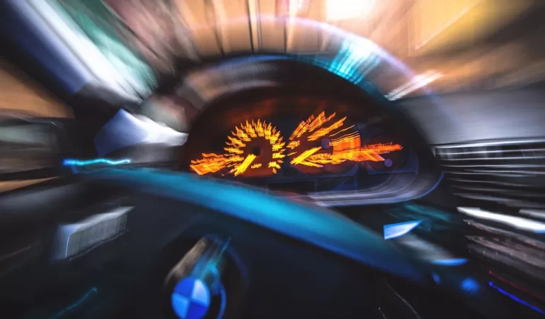 prędkościomierz, samochód, bmw, prędkość