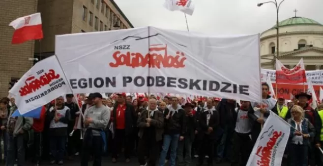 Solidarność Podbeskidzie na wielkiej manifestacji w Warszawie