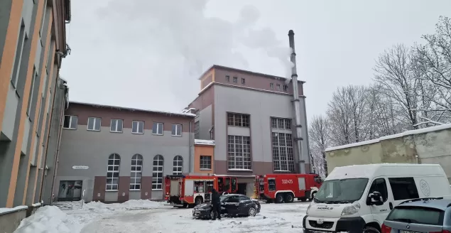 Interwencja straży pożarnej przy ul.Wapienickiej w Bielsku-Białej - 15.12.2022