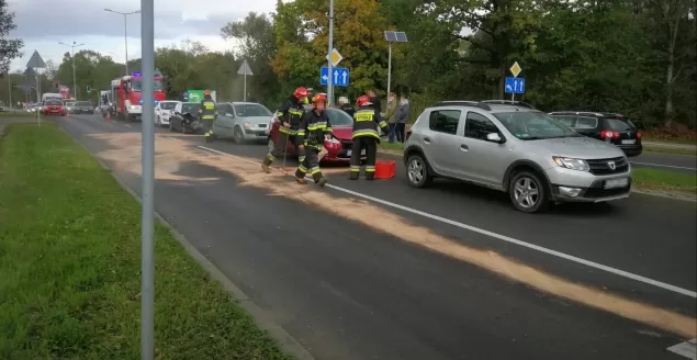 Zderzenie czterech samochodów na ul. Partyzantów -