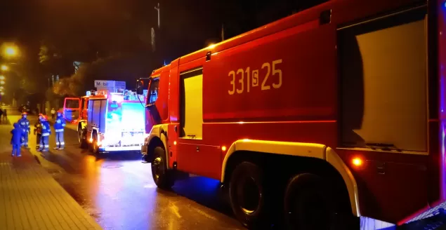 Wieczorna akcja straży pożarnej. Paliło się przyłą