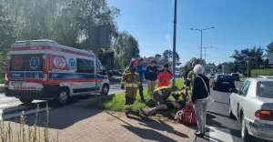 Potrącenie na ul. Bystrzańskiej - 16.05.2022