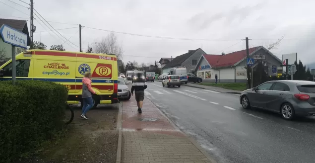 Wypadek w Hałcnowie - 19.04.2023