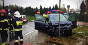 Wypadek na Bystrzańskiej - 29.10.2017