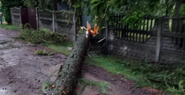 63 interwencje strażaków w związku z frontami burzowymi