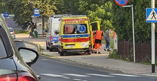 Interwencja służb ratunkowych przy ul. Partyzantów w Bielsku-Białej - 10.07.2023