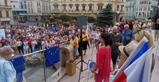 Na placu Chrobrego protestowali przeciwko "lex TVN"