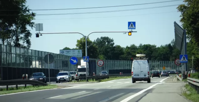 Skrzyżowanie DK-1 z Podleśną w Piasku - 6.07.2018