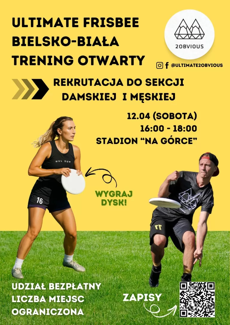 Plakat wydarzenie promocyjne frisbee