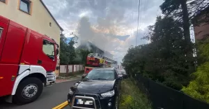 Interwencja służb ratunkowych przy ul. Bohaterów Westerplatte w Bielsku-Białej - 1.09.2022