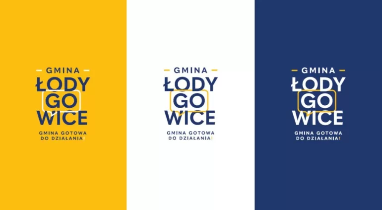 Logo gminy Łodygowice w wersji pionowej