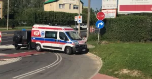 Potrącenie rowerzysty na al. Bora Komorowskiego -