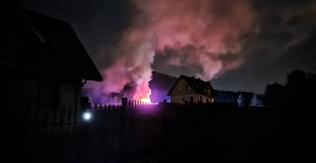 Pożar gałęzi w Straconce - 28.05.2023