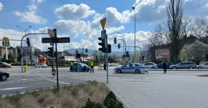 Kolizja z udziałem policyjnego radiowozu - 18.04.2022