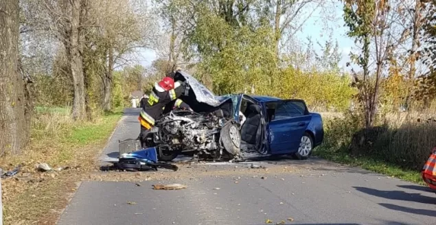 Wypadek w Pisarzowicach - 18.10.2019
