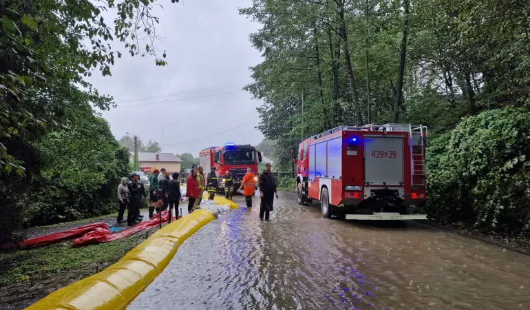 Sytuacja powodziowa w Gminie Zebrzydowice - 14.09.2024