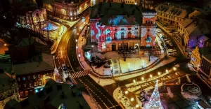 świątecznie ozdobione miasto Bielsko-Biała