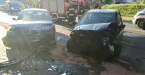 Wypadek na ul. Cieszyńskiej - 27.07.2017