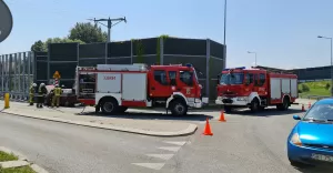 Pożar samochodu w Wilkowicach - 8.07.2021
