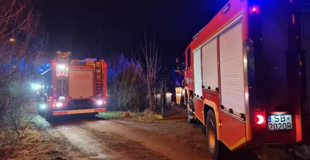 Pożar w Lipniku - 4.01.2021