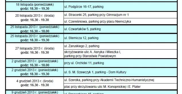 harmonogram zbiórki elektrośmieci