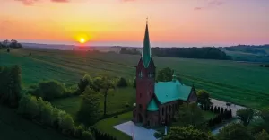 Grodziec,Śląsk,Kościół,Katedra,ZachódSłońca,DronePhotography,Drone,Drony,fotodnia,instagram