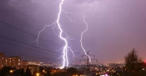 Burza nad Bielskiem-Białą - 22.07.2017