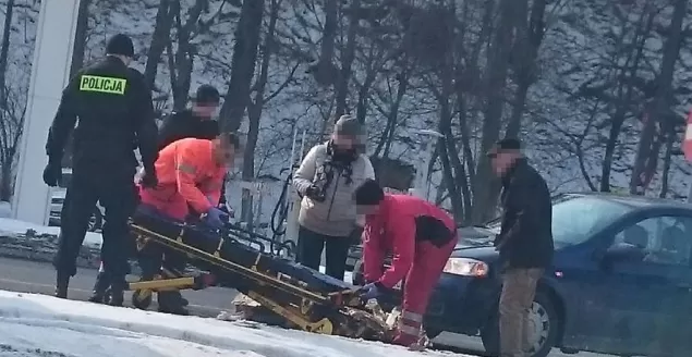 Potrącenie na ul. Partyzantów - 3.03.2018