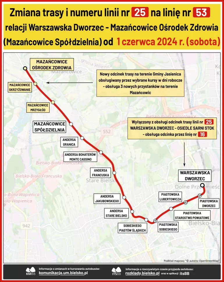 Duże zmiany linii 16 oraz wycofanie linii 25. Nowy rozkłady jazdy MZK