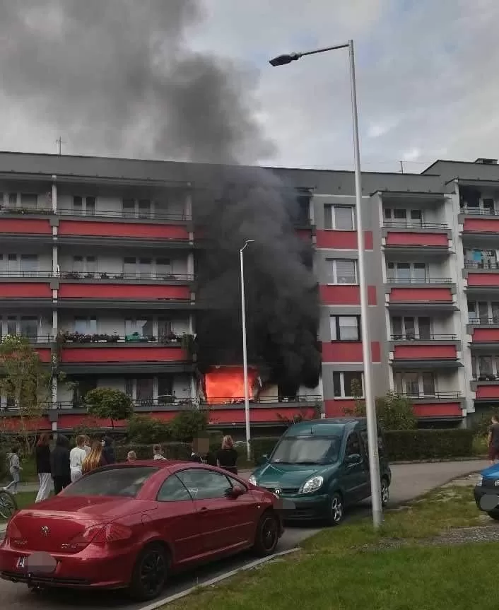 Pożar mieszkania w Woli - 10.10.2023