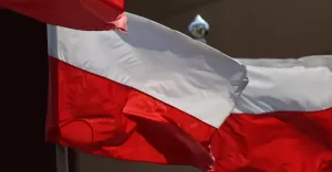 Flaga Polska, kościół świętej Barbary