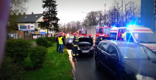 Wypadek na ul. Partyzantów w Bielsku-Białej