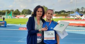 Wiktoria BISKUP - srebrna medalistka MPU16 na 100m - 24-25.09.22 Lublin
