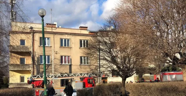 Interwencja służb ratunkowych na ul. Rychlińskiego - 2.03.2020