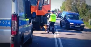 Kolizja na ul. Cieszyńskiej w Jasienicy