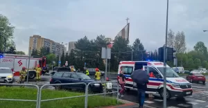 Kolizja na skrzyżowaniu koło Kauflandu - 6.05.2022
